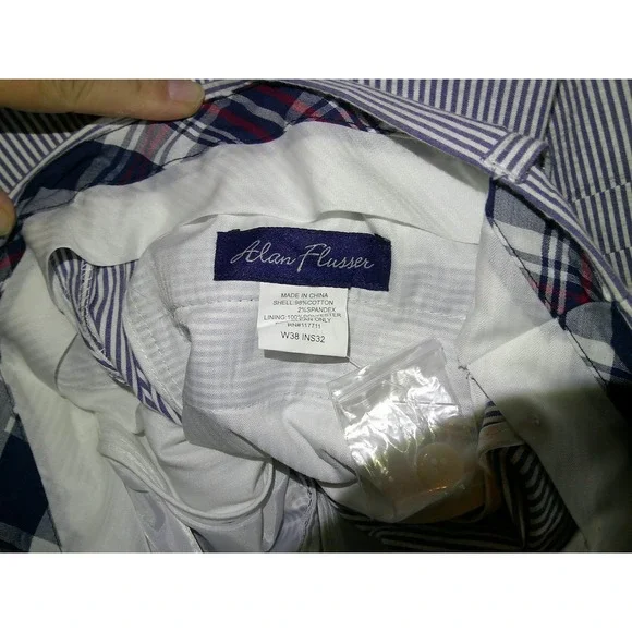Alan Flusser Mens 40R Striped Seersucker Blazer‎ Sport Coat Cotton Blend NWOT